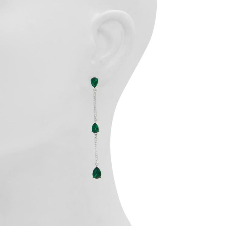 Green Elastane Earrings