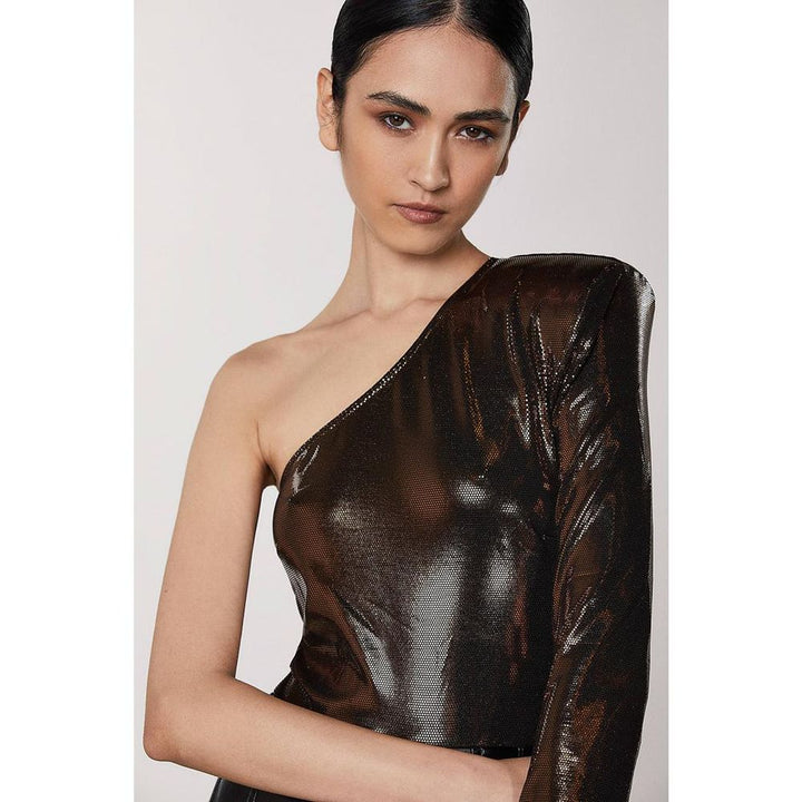 Brown Acetate Blouse
