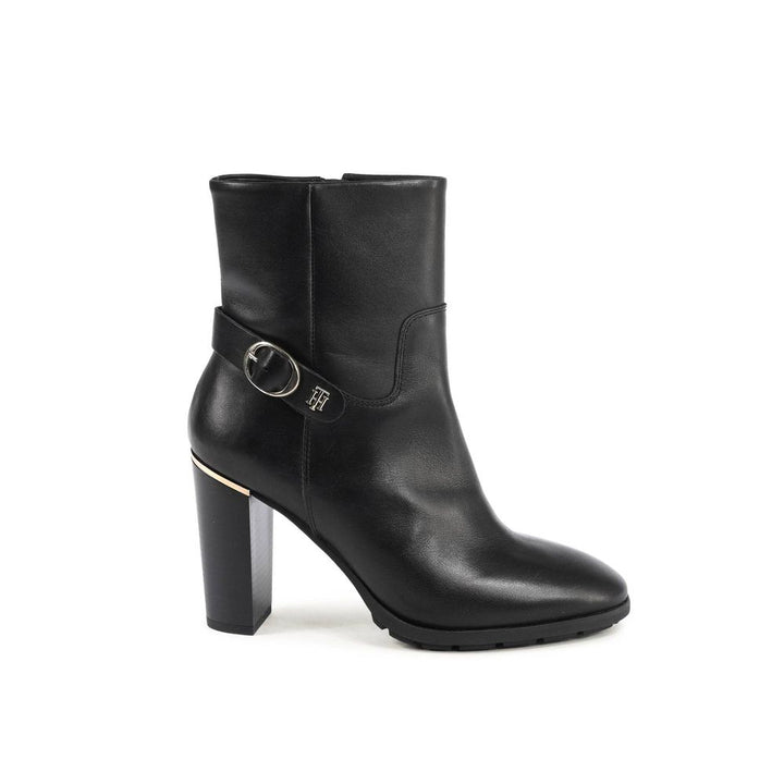 Black Leather Ankle Boots