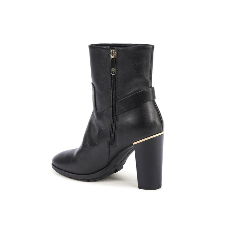 Black Leather Ankle Boots