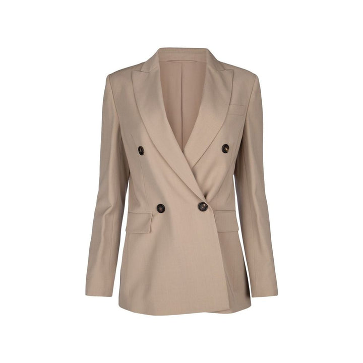 Beige Virgin Wool Coat