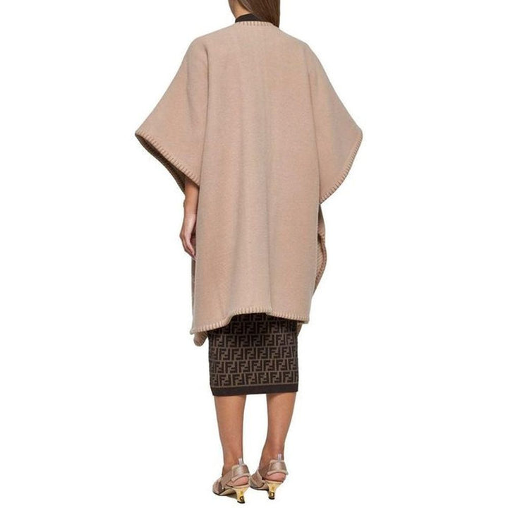 Beige Cashmere Poncho