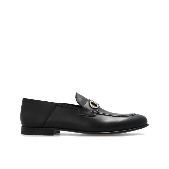 Black Calfskin Slip-On Loafers