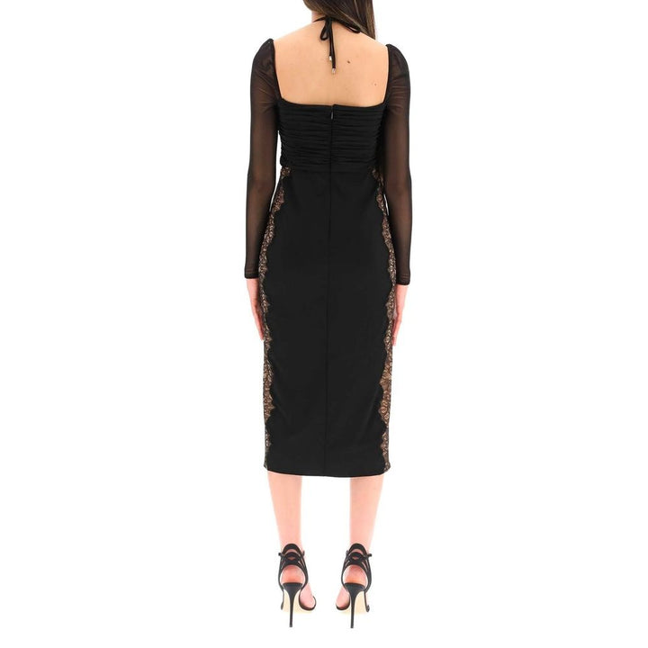 Black Polyester Cocktail Dress