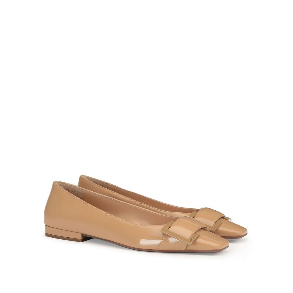 Brown Calfskin Ballet Flats