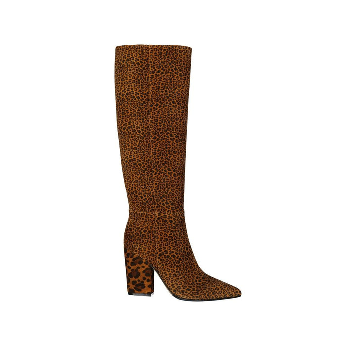 Brown Calfskin High Heel Boots