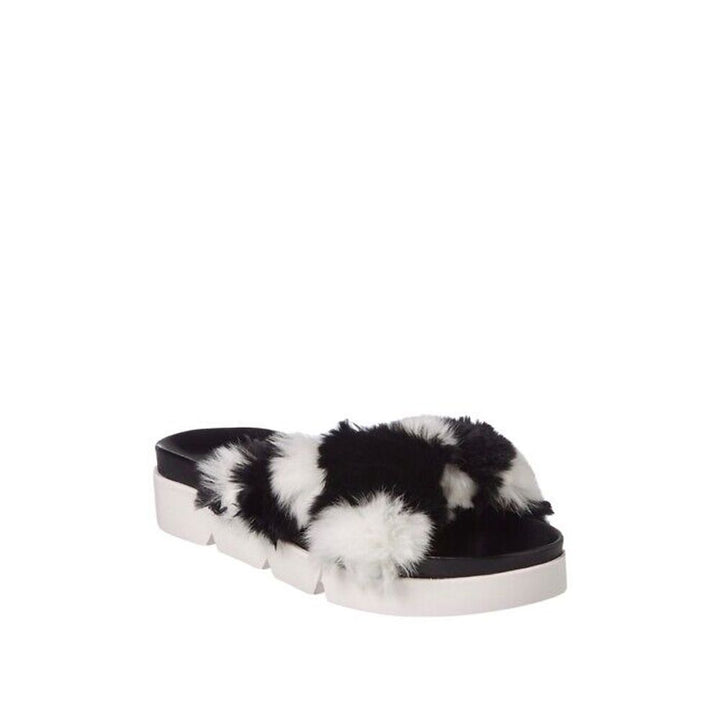 Black Fur Slippers