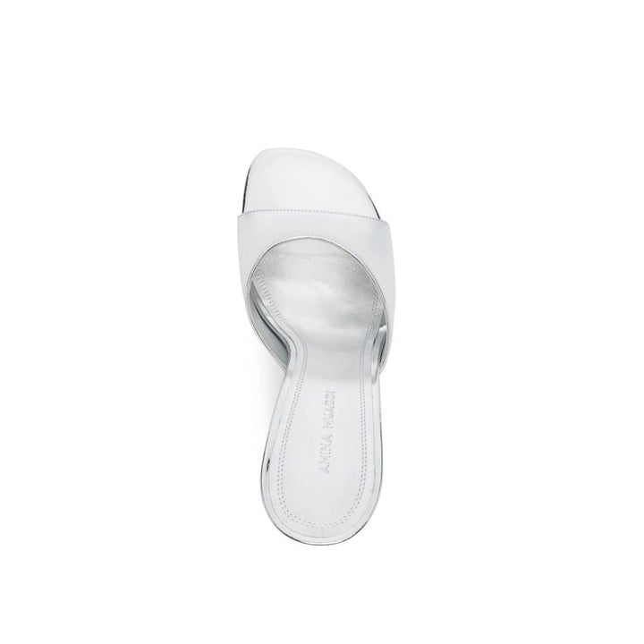 Silver Calfskin Mules