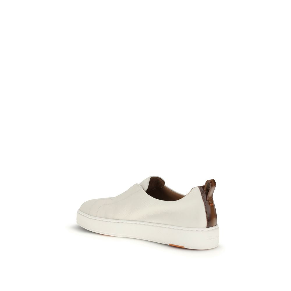 White Calf Leather Bos Taurus Low Top Sneakers