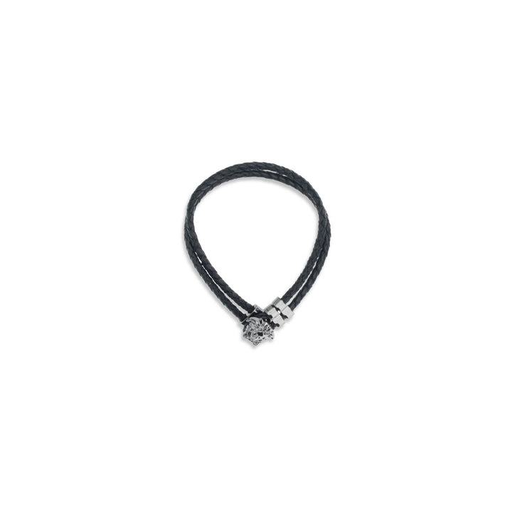 Black Calf Leather Bos Taurus Bracelet