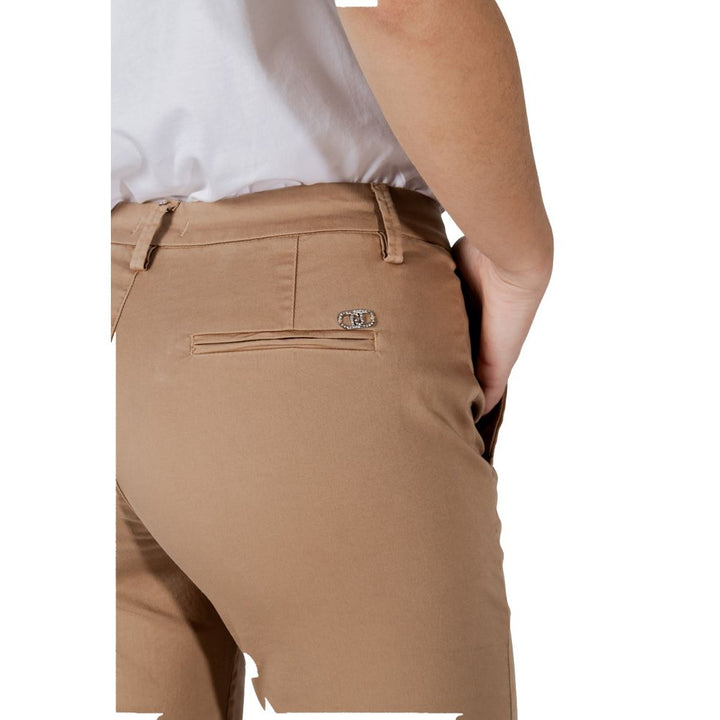 Beige Cotton Chino Pants
