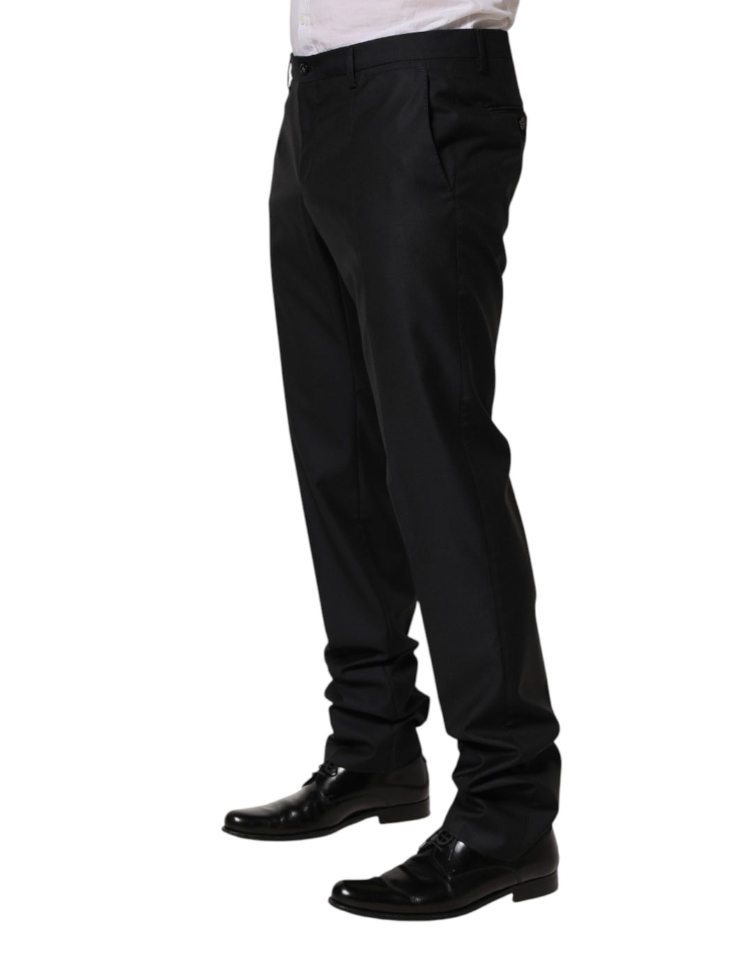 Black Wool Skinny Dress Formal Trouser Pants