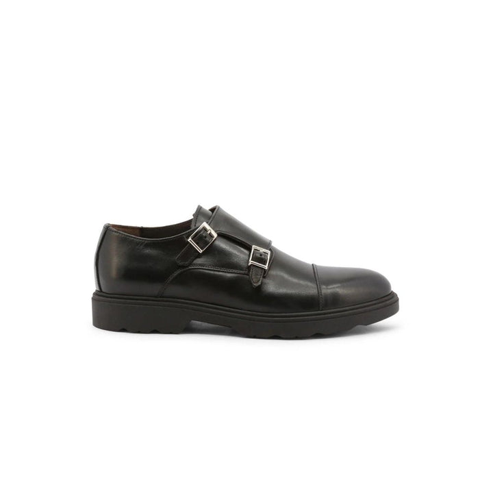 Black Leather Slip-On Loafers