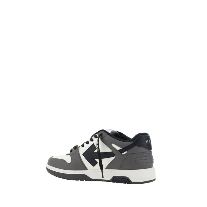 Gray Calf Leather Bos Taurus Low Top Sneakers