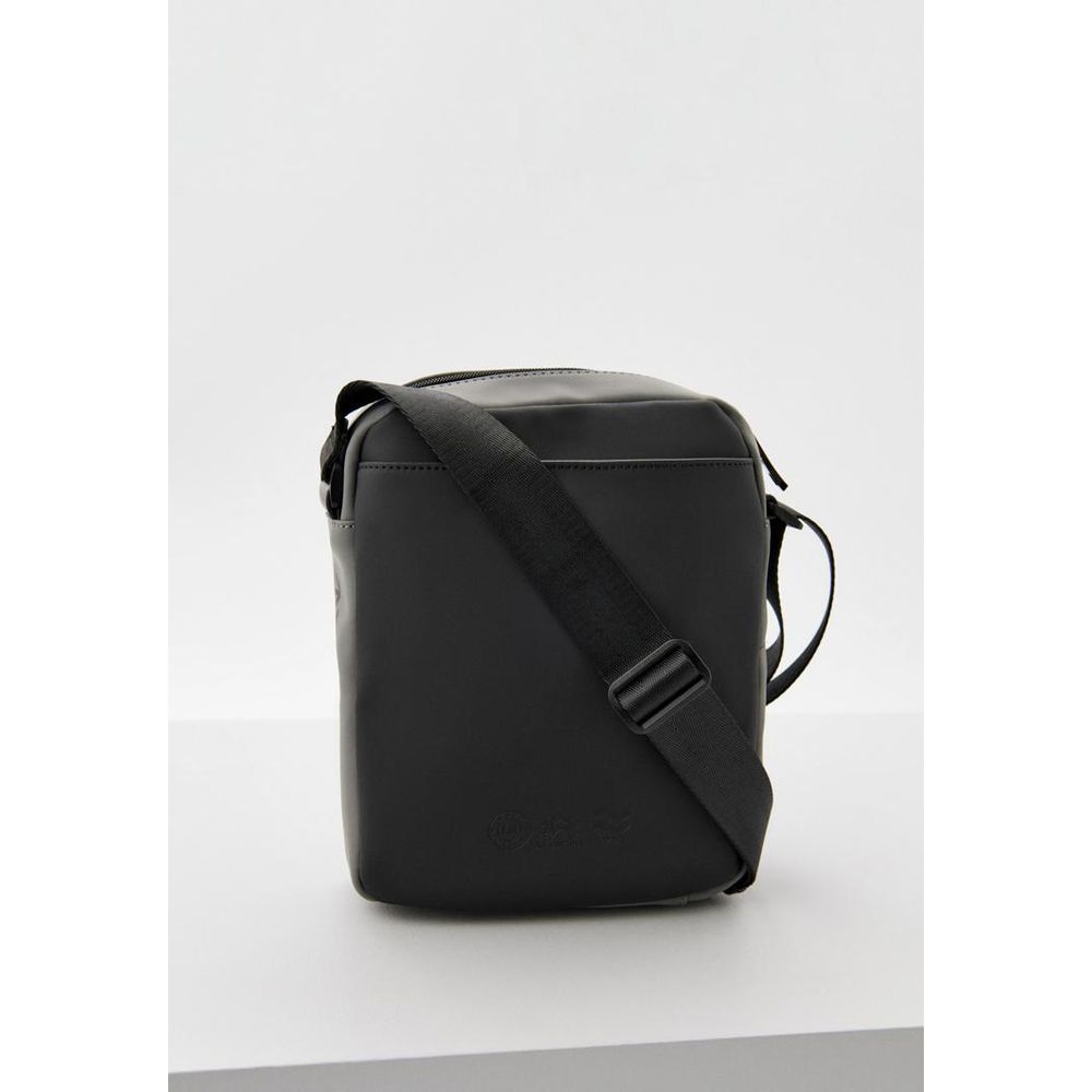 Black Polyethylene Crossbody Bag