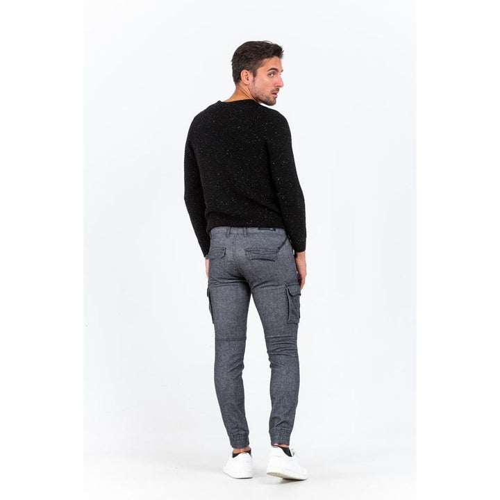 Gray Cotton Cargo Pants