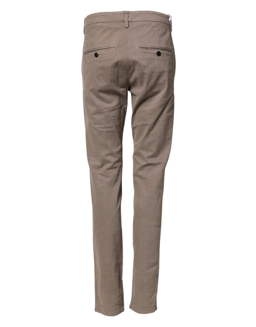 Cotton Stretch Straight Chino Trouser Brown