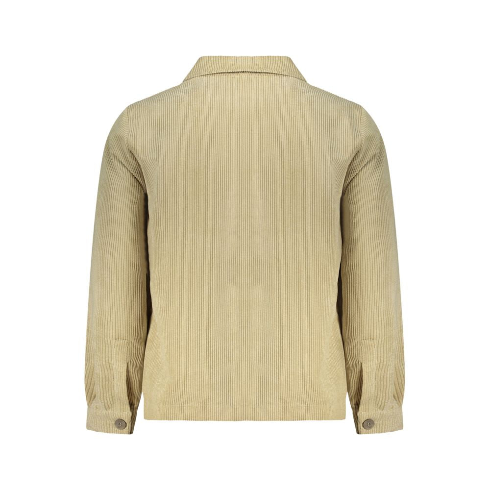 Beige Polyester Men's Shirt