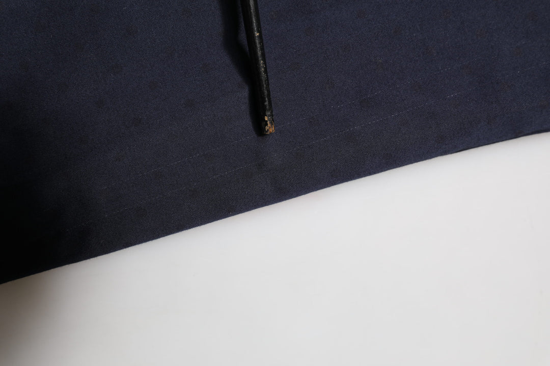 Navy Blue Straight Chino Mid Waist Pants