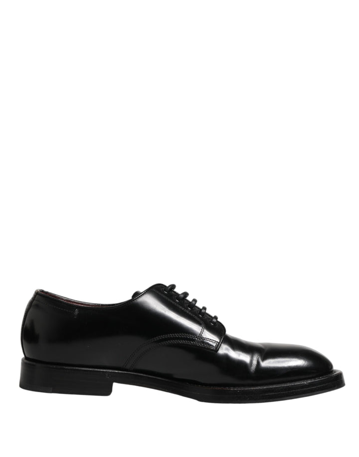 Black Lace Up Leather Dress Derby Men Shoes