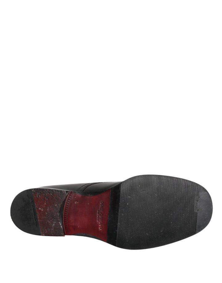 Black Lace Up Leather Dress Derby Men Shoes