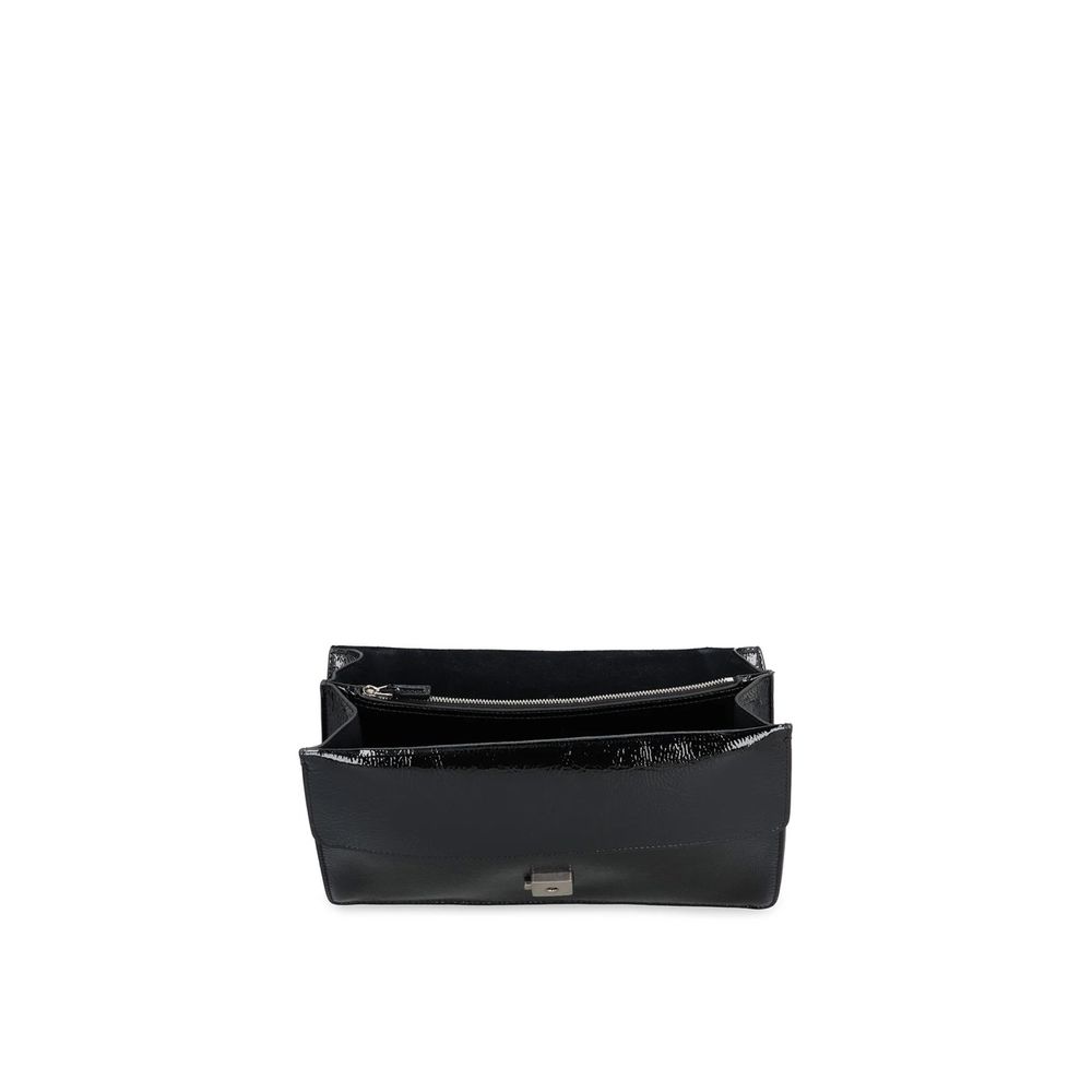 Black Calfskin Crossbody Bag