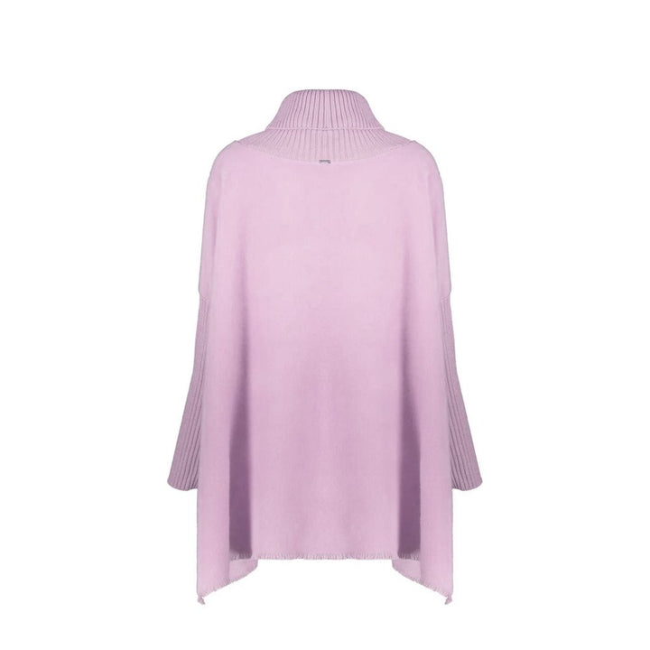 Purple Virgin Wool Poncho