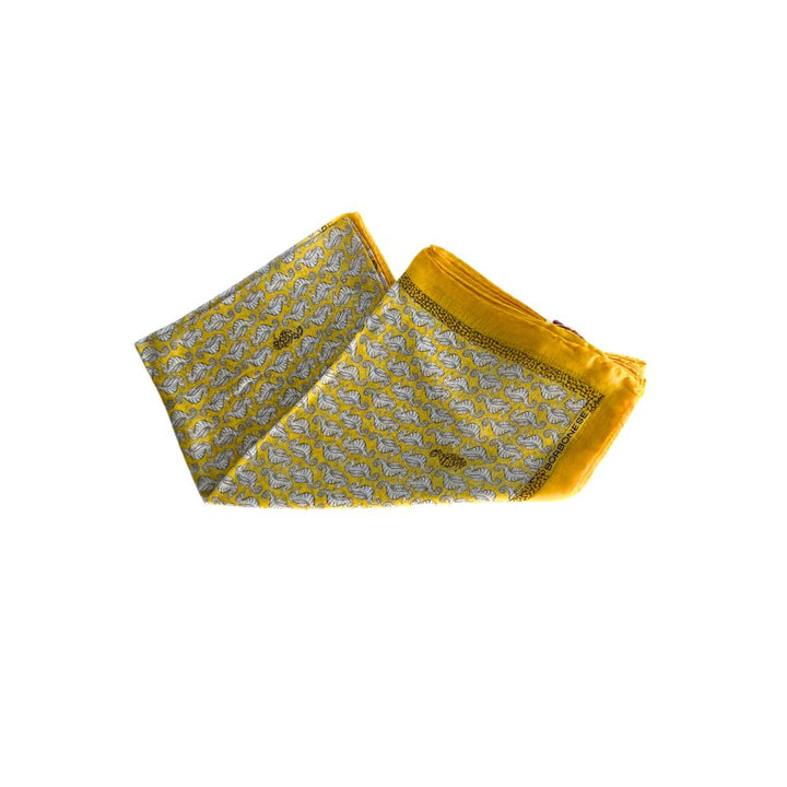 Yellow Silk Women Scarf