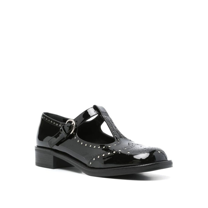 Black Calfskin Ballet Flats