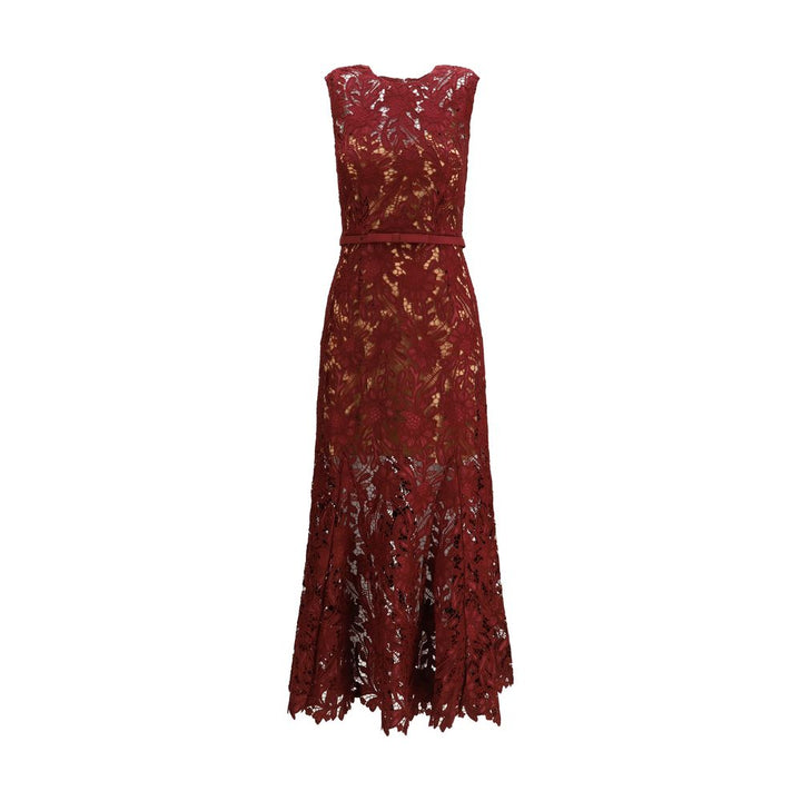 Bordeaux Polyester Cocktail Dress