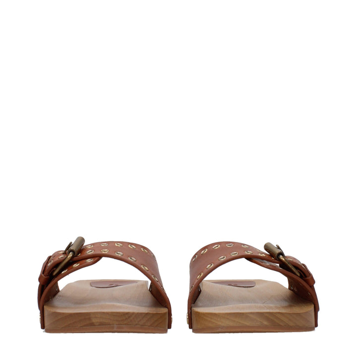 Brown Leather Slippers