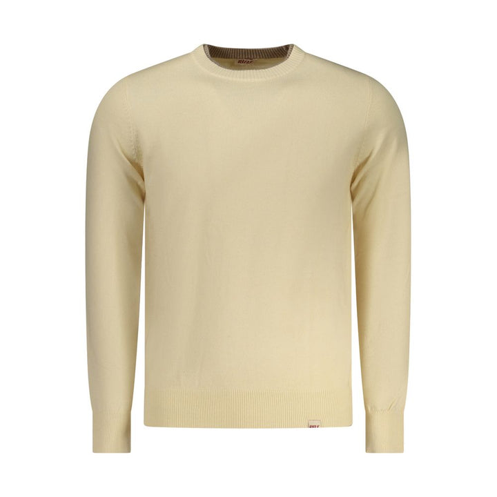 Beige Polyester Men's Sweater