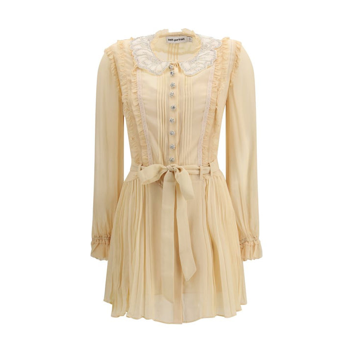 Beige Viscose Casual Dress