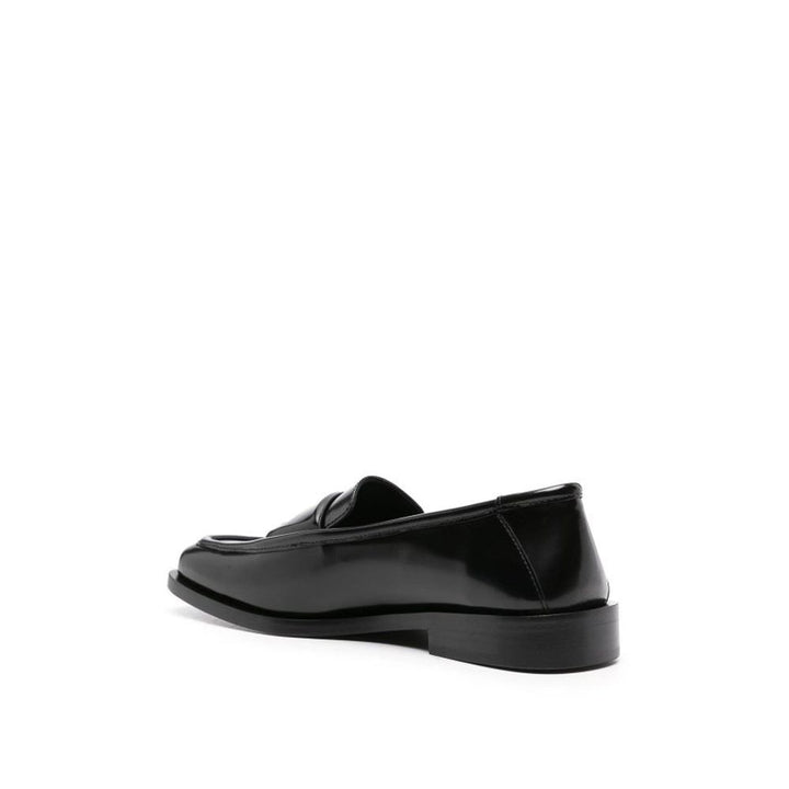 Black Calfskin Slip-On Loafers