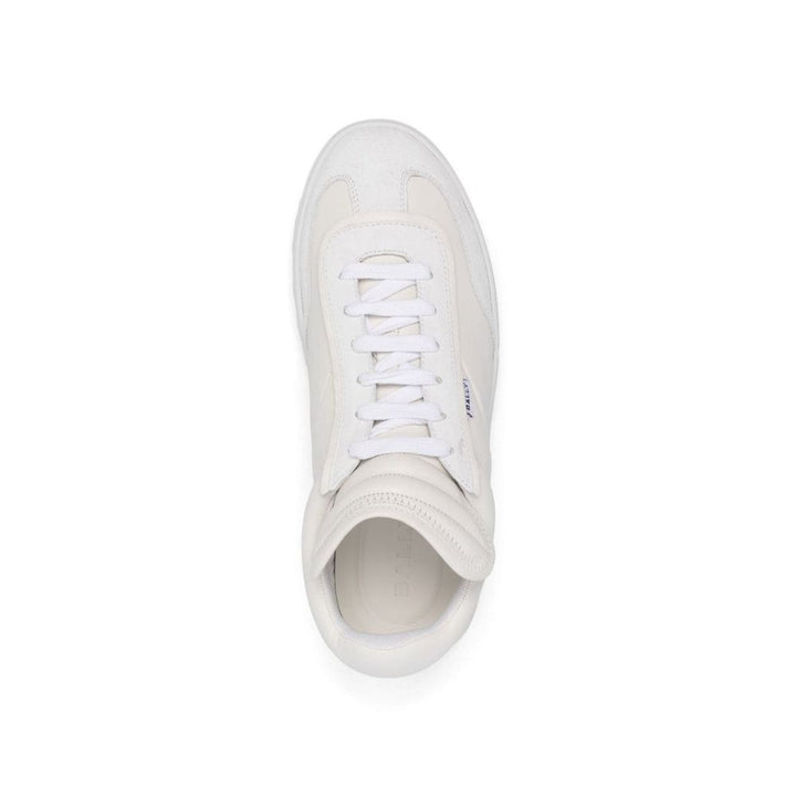White Calfskin Low Top Sneakers