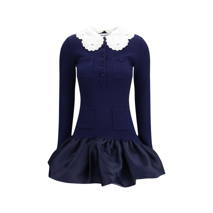 Blue Viscose Cocktail Dress