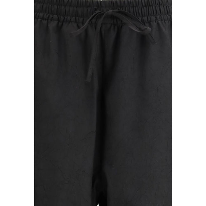 Black Polyester Joggers (Workout Pants)