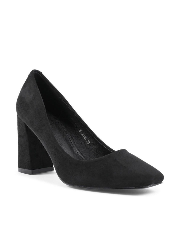 Black Fabric Pumps