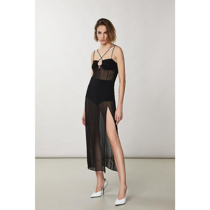 Black Viscose Cocktail Dress