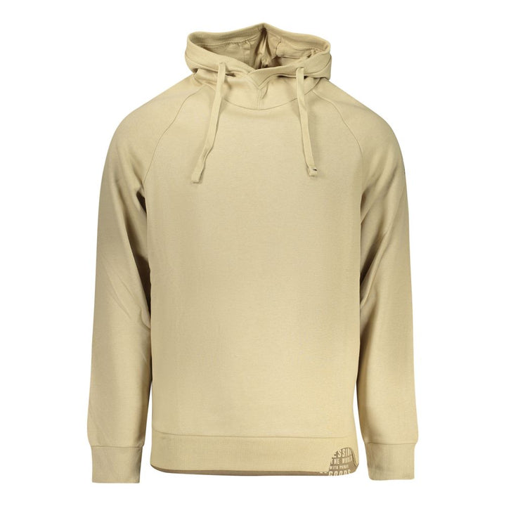 Beige Cotton Men Sweatshirt