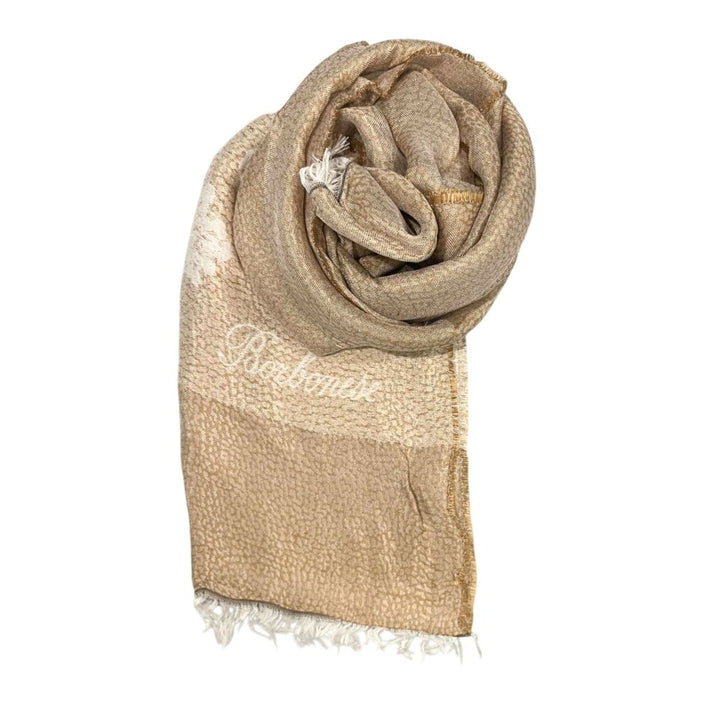Beige Viscose Women Scarf