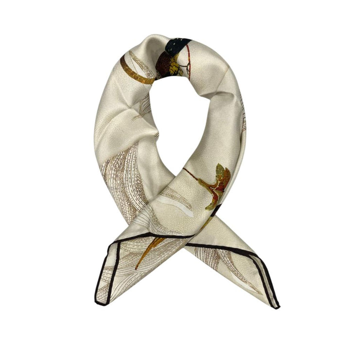 Beige Silk Women Scarf