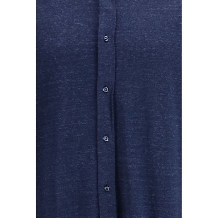 Blue Linen Dress Shirt