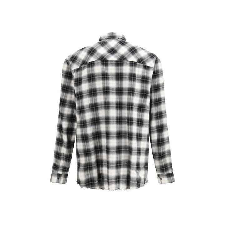 Black Cotton Pattern Shirt