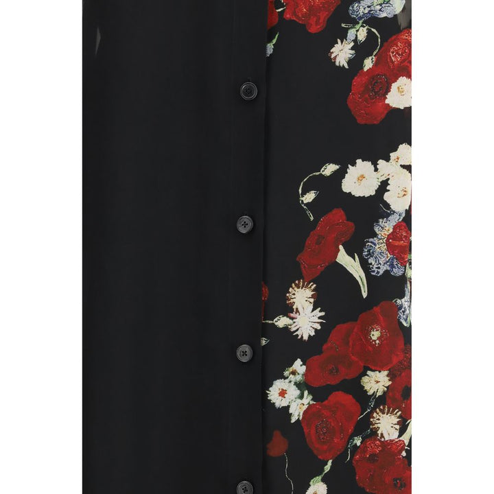 Black Silk Casual Dress