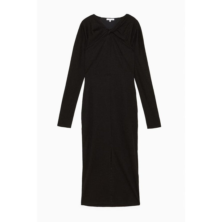 Black Wool Casual Dress