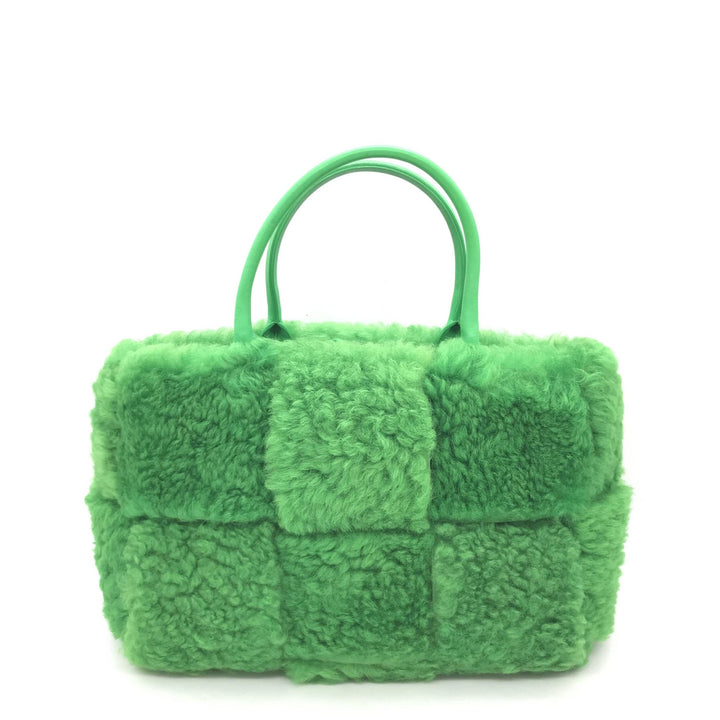 Bottega Veneta Arco Tote Intrecciato Shearling Small