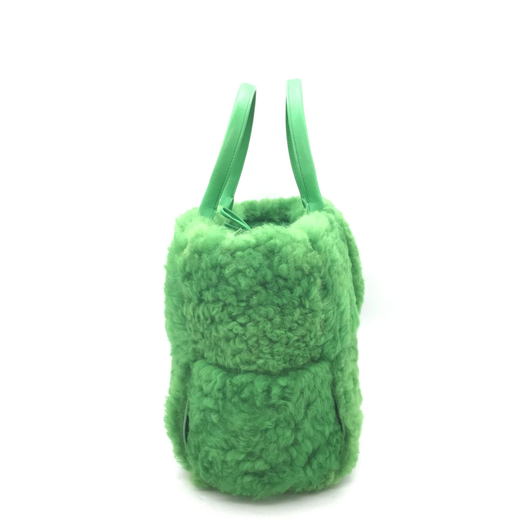 Bottega Veneta Arco Tote Intrecciato Shearling Small