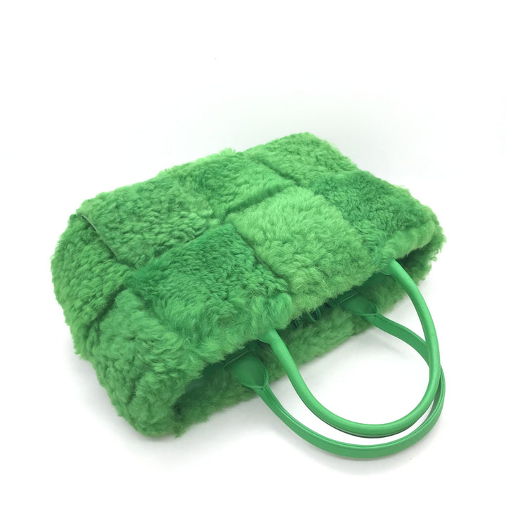 Bottega Veneta Arco Tote Intrecciato Shearling Small