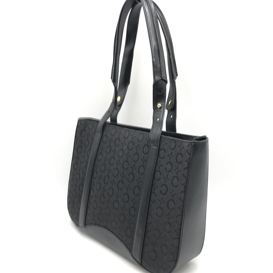 Black C Macadam Canvas Tote Bag
